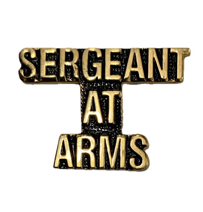 Sergeant At Arms Script Pin