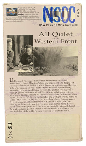 All Quiet on the Western Front VHS