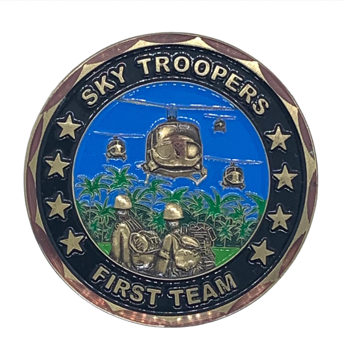 First Calvary Division Vietnam Sky Troopers First Team Challenge Coin ...