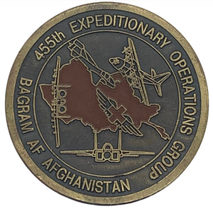 455th Expeditionary Operations Group Afghanistan Challenge Coin