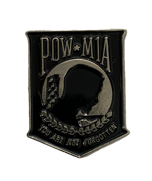 POW-MIA Black/Silver Pin