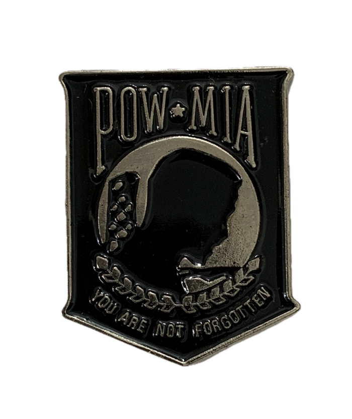 POW-MIA Black/Silver Pin