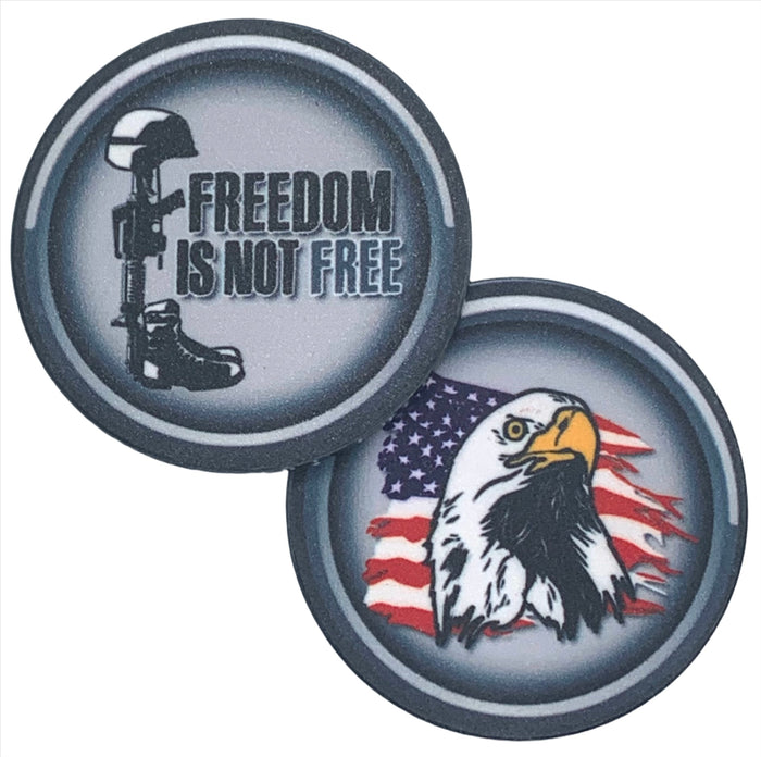 Freedom Is Not Free Challenge Poker Chip