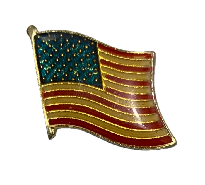 Vintage American Flag Wavy Pin