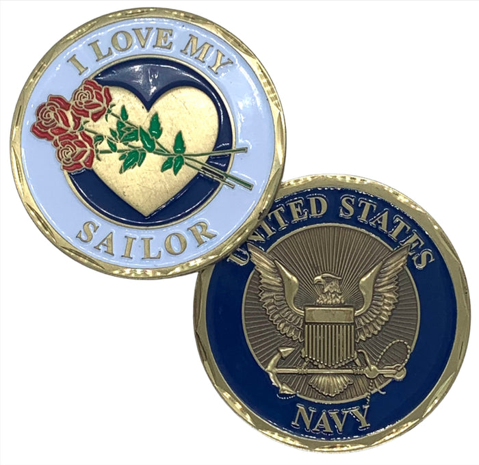 I Love my Sailor Challenge Coin