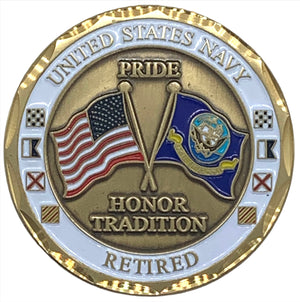 Retired United States Navy Challenge Coin