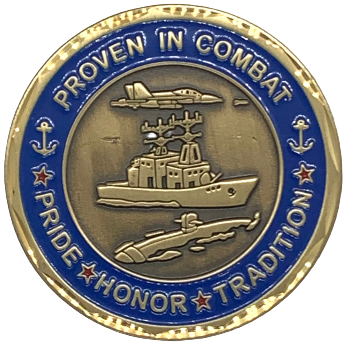 Combat Veteran U.S. Navy Challenge Coin – GRANDPOPSARMYNAVY