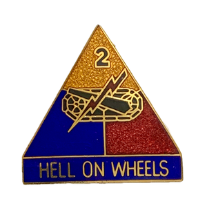 2nd Armored Division (Hell on Wheels) Insignia Pin