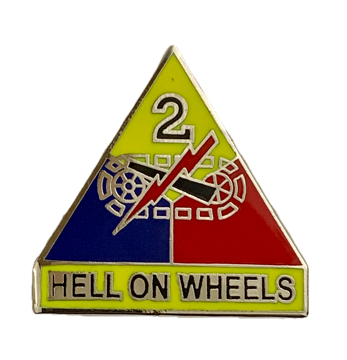 2nd Armored Division (Hell on Wheels) Insignia Pin