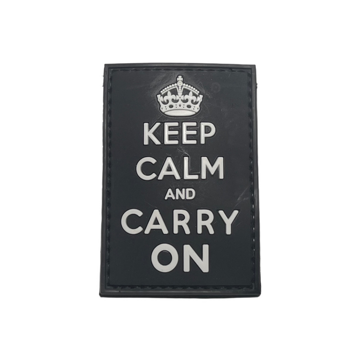 Keep Calm & Carry On  PVC Moral Patch