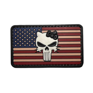 Hello Kitty Punisher American PVC Moral Patch