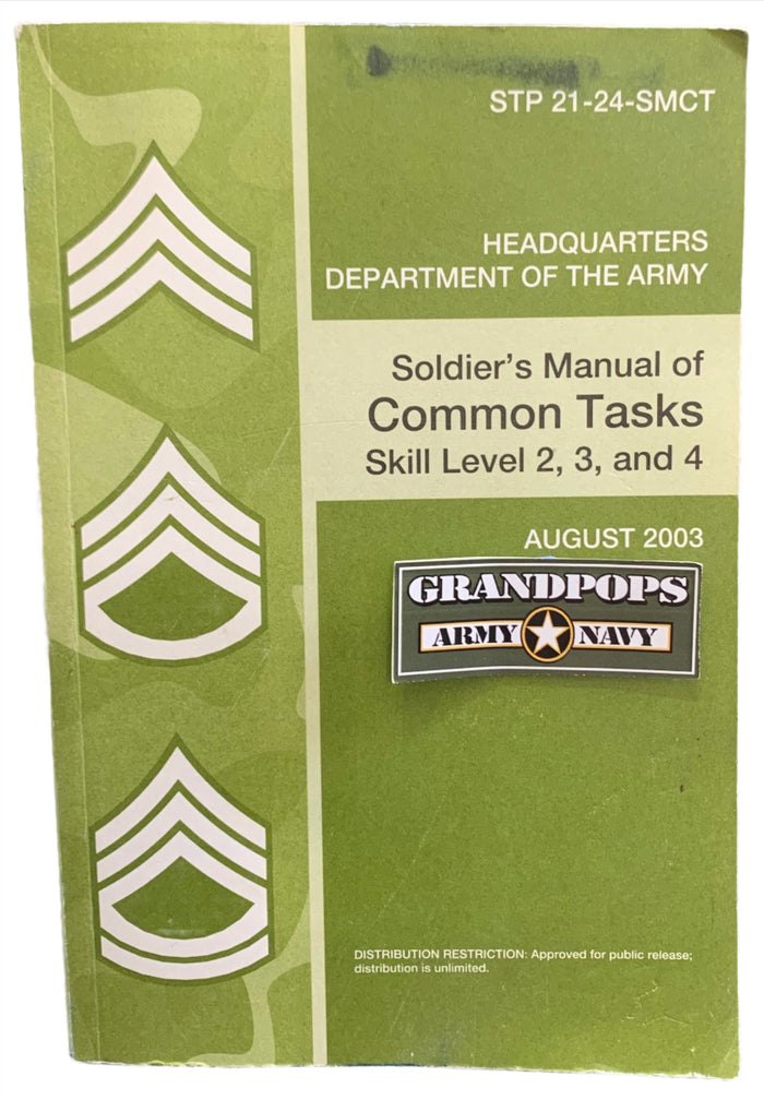 STP 21-24-SMCT Soldier's Manual of Common Tasks Skill Level 2, 3, and 4 USED Manual