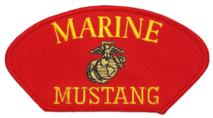 USMC Marine Mustang Hat Patch