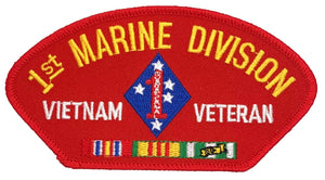 USMC Vietnam Veteran 1st Marine Division Hat Patch