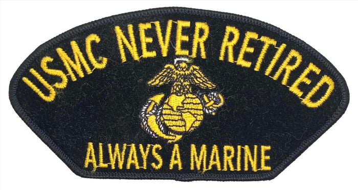 USMC Never Retired Always a Marine Hat Patch