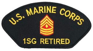 U.S. Marine Corps 1Sg Retired Hat Patch