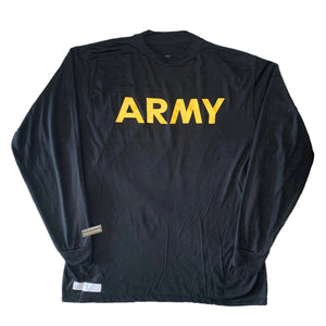 U.S. Army PT Long Sleeve Shirt Current Issue with a Grandpops Army Navy logo.