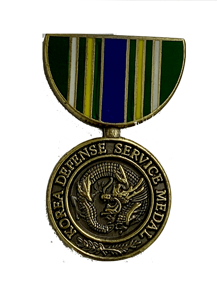 Vintage Korea Defense Service Medal Ribbon Pin