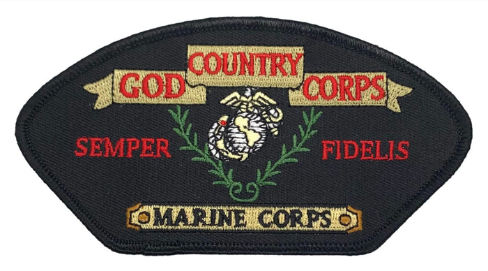 USMC God Country Corps Semper Fidelis Marine Corps Hat Patch