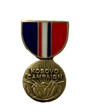 Vintage Kosovo Campaign Medal Ribbon Pin