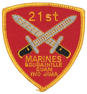 USMC 21st Marines Bougaintlle Guam Iwo Jima Patch