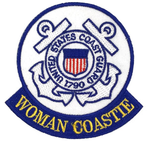 United States Coast Guard Woman Coastline Patch