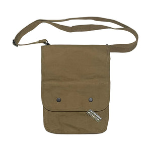Olive Drab Canvas Map Case Shoulder Bag with a Grandpops Army Navy logo.