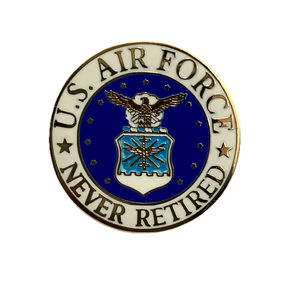 USAF Emblem Never Retired Pin