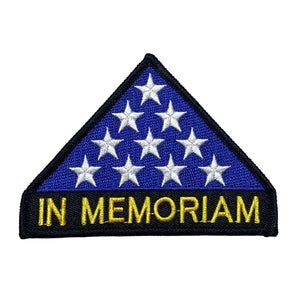 "In Memoriam" Folded American Flag Triangle Patch