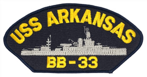 USS Arkansas BB-33 U.S. Navy Hat Patch