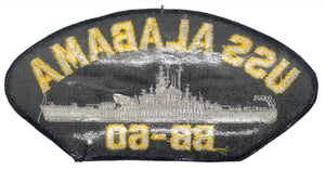 USS Alabama BB-60 U.S. Navy Hat Patch