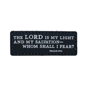 Psalm 27:1 Hook & Loop PVC Morale Patch