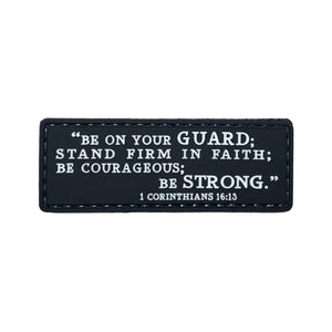 1 Corinthians 16:13 Hook & Loop PVC Morale Patch
