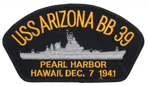 USS Arizona BB-39 Pearl Harbor U.S. Navy Hat Patch