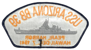 USS Arizona BB-39 Pearl Harbor U.S. Navy Hat Patch