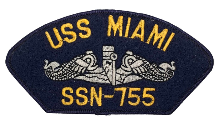 USS Miami SSN-755 U.S. Navy Hat Patch