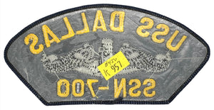 USS Dallas SSN-700 U.S. Navy Hat Patch