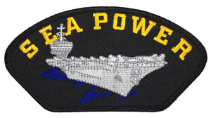 Sea Power Navy Hat Patch