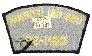 USS California CGN-36 U.S. Navy Hat Patch