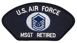 U.S. Air Force Master Sergeant Retired Hat Patch