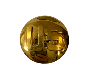 Vintage Army U.S. Enlisted Curved Brass Insignia Pin