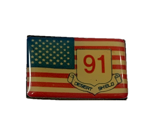 Vintage Desert Shield U.S.A. Flag 91 Pin