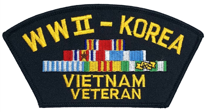 U.S. Army WWII - Korea Vietnam Veteran Hat Patch