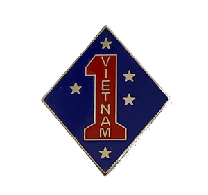 1st Marine Vietnam Blue/Silver Division Pin