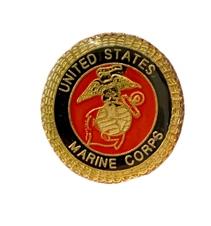 Vintage USMC Logo Black/Gold Oval Pin