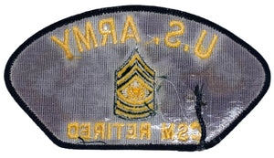 U.S. Army Command Sergeant Major Retired (E-9) Hat Patch