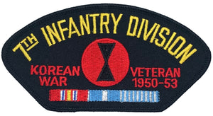 U.S. Army 7th Infantry Division Korean War Veteran Hat Patch