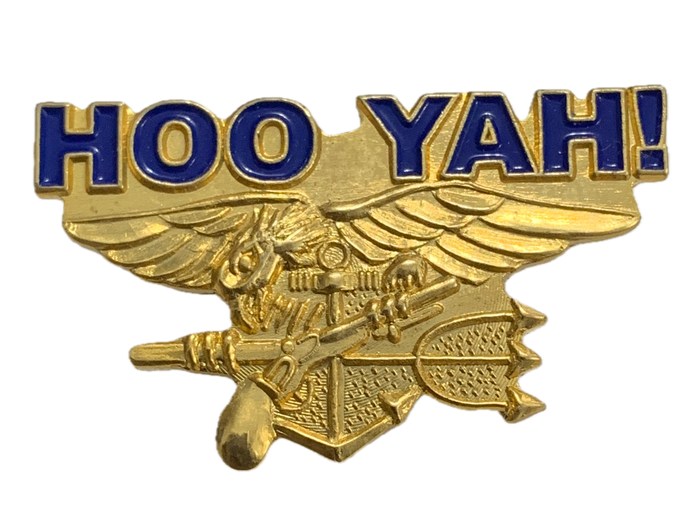 USN Navy Seal Hoo Yah! Trident Pin