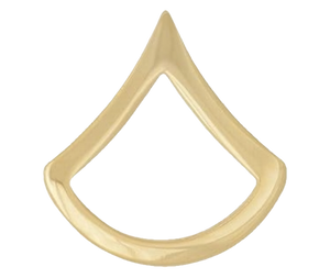 Army E-3 Private First Class Gold Rank Pin