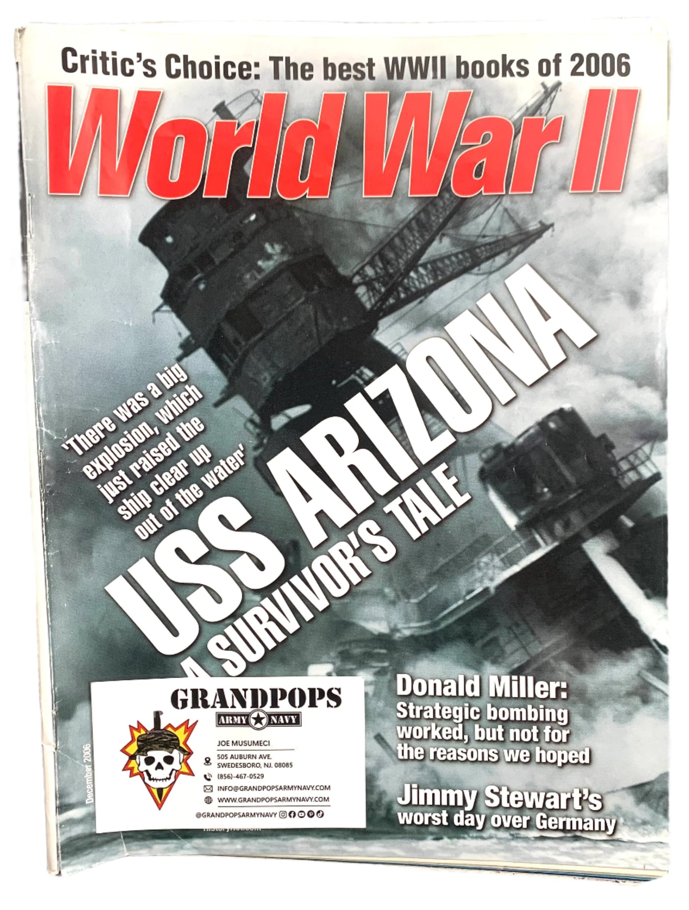 Uss Magazine World War II USS Arizona Survivor's Tale Magazine – GRANDPOPSARMYNAVY